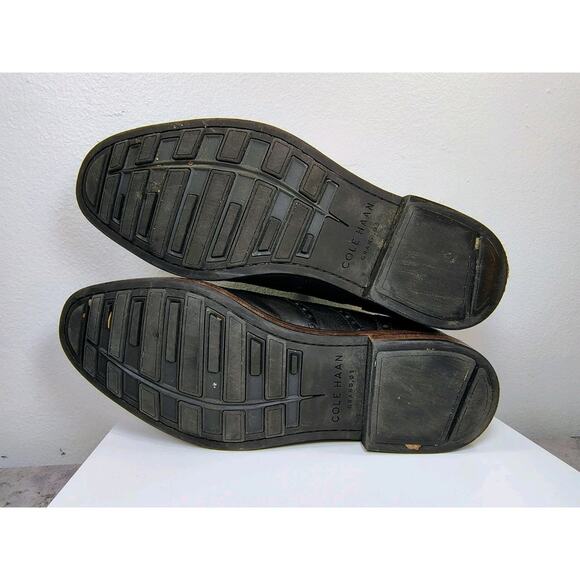 Cole Haan Hamilton Grand Dress Shoes Mens 9 Dark Brown Wing Tip Oxford - Picture 4 of 15